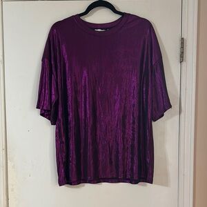 Vine & Love Purple Oversized Blouse Large NWT